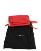 Rote Schultertasche aus Leder - 22x6x12 cm - Sehr guter Zustand