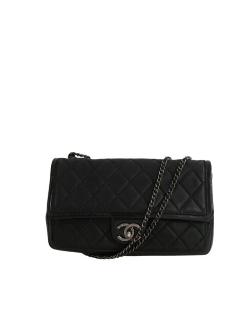 Sac à bandoulière en cuir noir - 28x7x16 cm - Très bon état