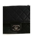 Sac à bandoulière en cuir noir - 28x7x16 cm - Très bon état