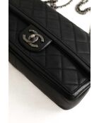 Sac à bandoulière en cuir noir - 28x7x16 cm - Très bon état