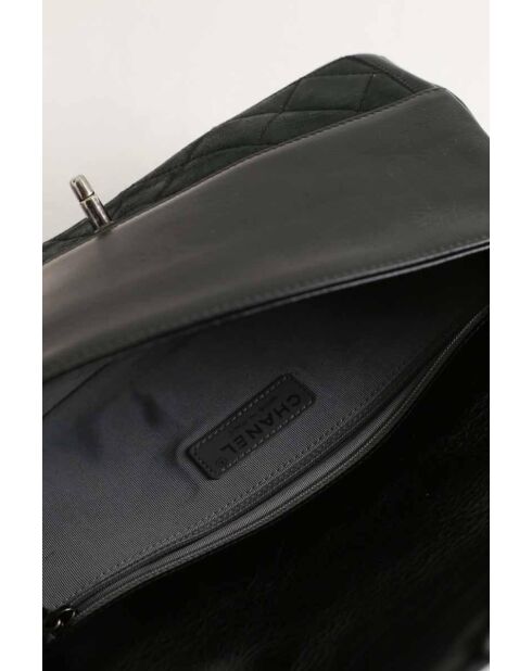 Sac à bandoulière en cuir noir - 28x7x16 cm - Très bon état