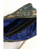 Exotische grüne Schultertasche aus Leder - 24x5x22 cm - Guter Zustand