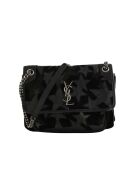 Schwarze Schultertasche aus Leder - 30x5x22 cm - Sehr guter Zustand