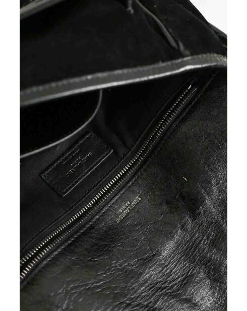 Schwarze Schultertasche aus Leder - 30x5x22 cm - Sehr guter Zustand