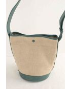Bandolera de piel beige - 24x16x24 cm - Muy buen estado