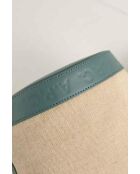 Bandolera de piel beige - 24x16x24 cm - Muy buen estado