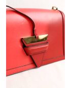 Rode leren schoudertas - 26x10x17 cm - Goede conditie