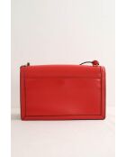 Rode leren schoudertas - 26x10x17 cm - Goede conditie