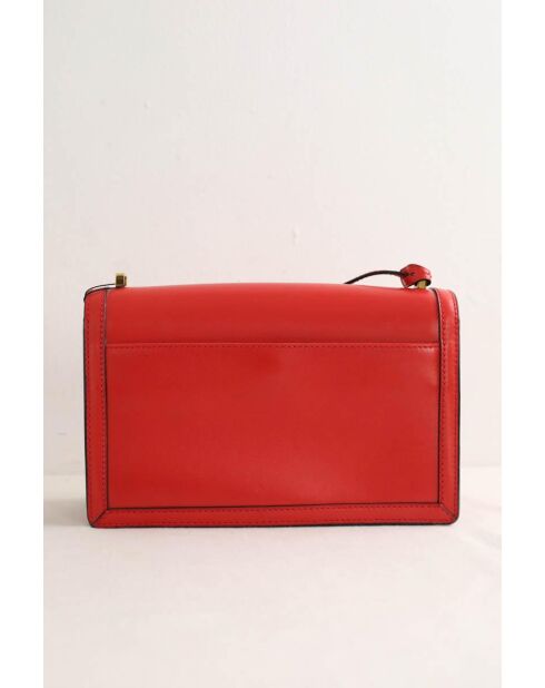 Rode leren schoudertas - 26x10x17 cm - Goede conditie