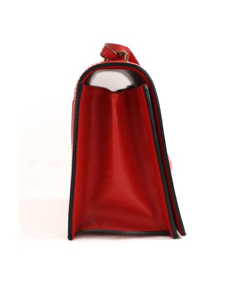 Rode leren schoudertas - 26x10x17 cm - Goede conditie