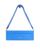 Blaue Lederhandtasche - 32x6x11 cm - Nie getragen
