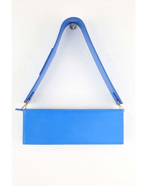 Blaue Lederhandtasche - 32x6x11 cm - Nie getragen