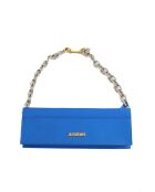 Blaue Lederhandtasche - 32x6x11 cm - Nie getragen