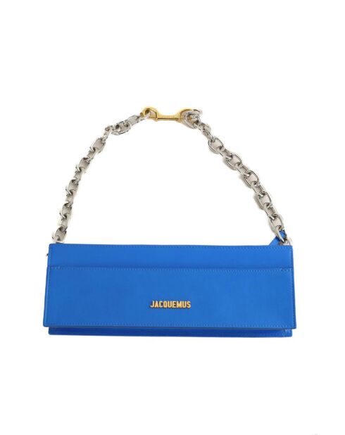 Blaue Lederhandtasche - 32x6x11 cm - Nie getragen