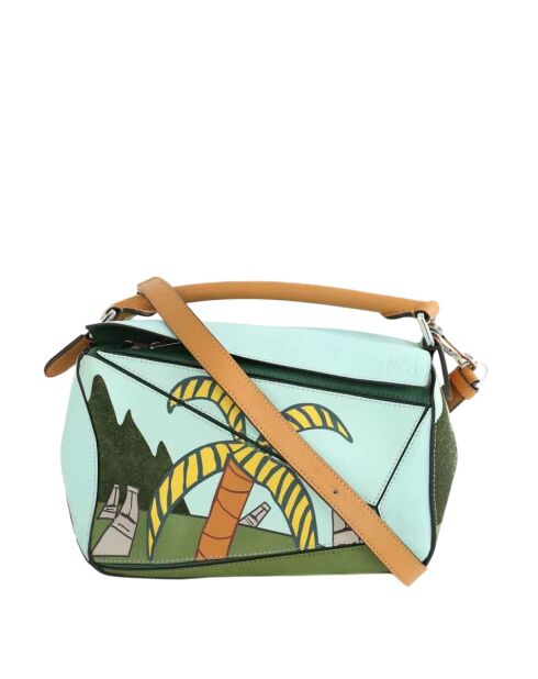 Bandolera de piel azul - 27x12x20 cm - Nunca usado