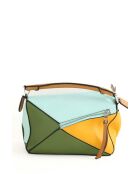 Blauwe leren schoudertas - 27x12x20 cm - Nooit gedragen