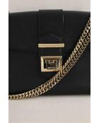 Sac à bandoulière en cuir noir - 20x28x12 cm - Très bon état