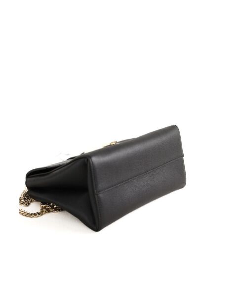 Sac à bandoulière en cuir noir - 20x28x12 cm - Très bon état