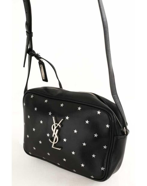 Schwarze Schultertasche aus Leder - 22x6x15 cm - Sehr guter Zustand