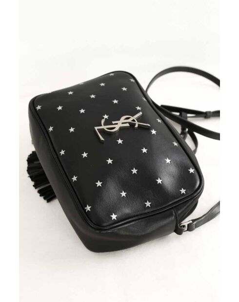 Schwarze Schultertasche aus Leder - 22x6x15 cm - Sehr guter Zustand