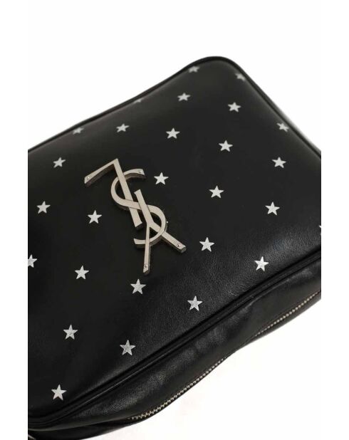 Schwarze Schultertasche aus Leder - 22x6x15 cm - Sehr guter Zustand