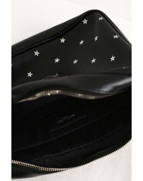 Schwarze Schultertasche aus Leder - 22x6x15 cm - Sehr guter Zustand