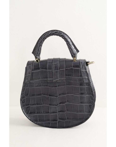 Graue Lederhandtasche - 18x6x18 cm - Sehr guter Zustand