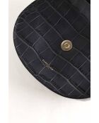 Graue Lederhandtasche - 18x6x18 cm - Sehr guter Zustand