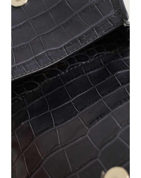 Graue Lederhandtasche - 18x6x18 cm - Sehr guter Zustand