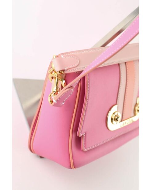 Roze leren schoudertas - 23x17x7 cm - Zeer goede conditie