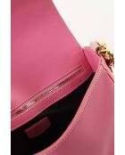 Roze leren schoudertas - 23x17x7 cm - Zeer goede conditie