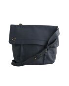 Blaue Schultertasche aus Leder - 33x15x26 cm - Guter Zustand