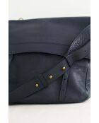 Blaue Schultertasche aus Leder - 33x15x26 cm - Guter Zustand