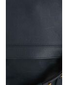 Blaue Schultertasche aus Leder - 33x15x26 cm - Guter Zustand