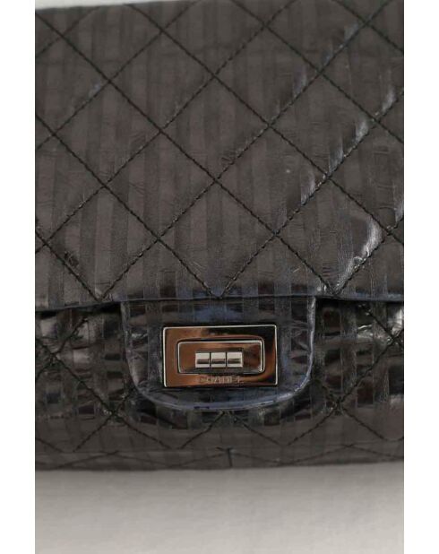 Graue Schultertasche aus Leder - 31x9,5x16 cm - Sehr guter Zustand