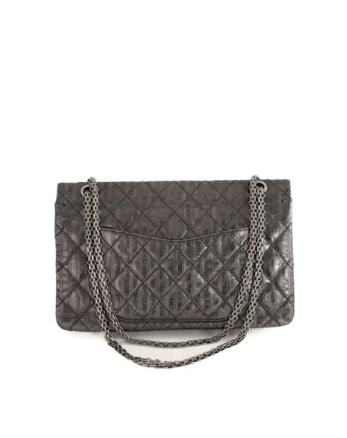 Graue Schultertasche aus Leder - 31x9,5x16 cm - Sehr guter Zustand