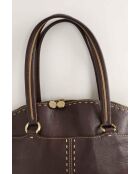 Braune Schultertasche aus Leder - 38x5x29 cm - Guter Zustand