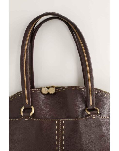 Braune Schultertasche aus Leder - 38x5x29 cm - Guter Zustand