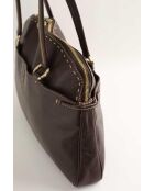 Braune Schultertasche aus Leder - 38x5x29 cm - Guter Zustand