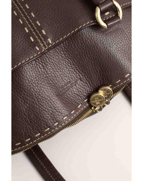 Braune Schultertasche aus Leder - 38x5x29 cm - Guter Zustand