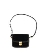 Sac à bandoulière en cuir noir - 21x7x16 cm - Jamais porté