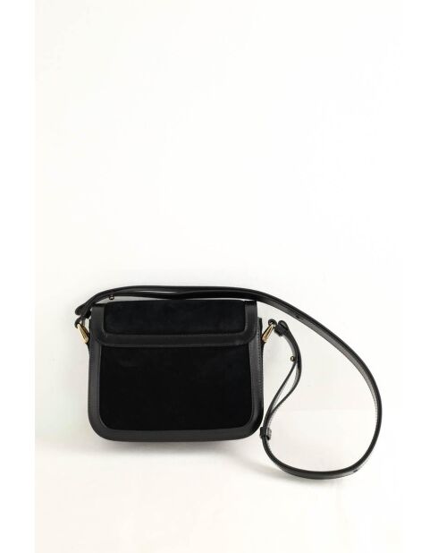 Sac à bandoulière en cuir noir - 21x7x16 cm - Jamais porté