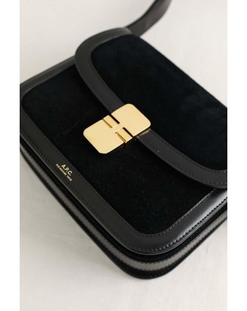 Sac à bandoulière en cuir noir - 21x7x16 cm - Jamais porté