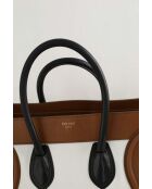 Cabas en cuir multicolore - 36x16x33 cm - Bon état