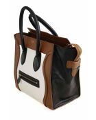 Cabas en cuir multicolore - 36x16x33 cm - Bon état