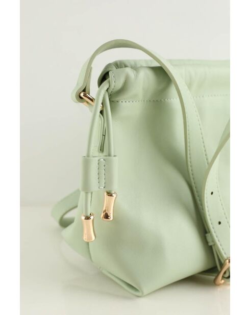 Grüne Schultertasche aus Leder - 24x16x9 cm - Sehr guter Zustand