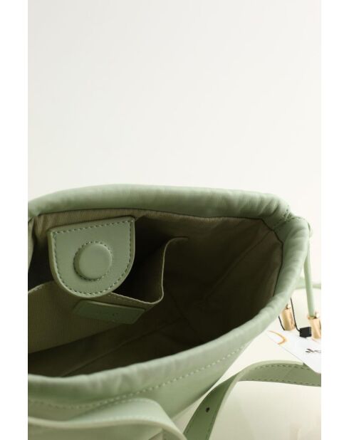 Grüne Schultertasche aus Leder - 24x16x9 cm - Sehr guter Zustand