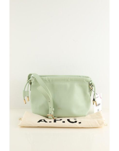 Grüne Schultertasche aus Leder - 24x16x9 cm - Sehr guter Zustand