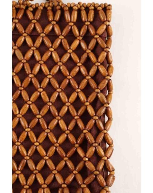 Schoudertas van camelstof - 28x7x30 cm - Zeer goede staat