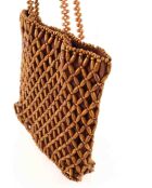 Schoudertas van camelstof - 28x7x30 cm - Zeer goede staat